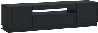 vidaXL Mueble De Tv Led Negro Madera De Ingenier&iacute;a Vidaxl