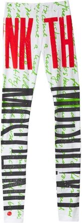 Moschino Graphic Print Katoenen Legging - Dames - Leggings - Veelkleurig - M - Katoen - Broeken
