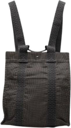 Herm&egrave;s Pre-owned Backpacks, female, Gray, Size: ONE SIZE Pre-owned Canvas Backpack