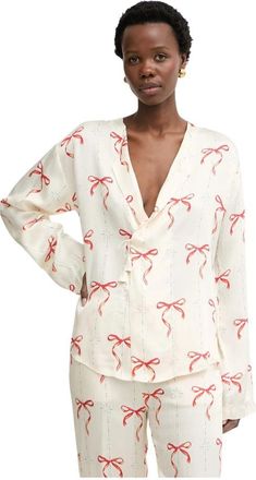 Forte_Forte 14912.my.shirt Shirt - Dames - Blouses - Wit - L - Satijn - Overhemden