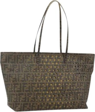 Fendi Pre-owned Canvas Tote Bag - Dames - Vintage Shopper - Bruin - ONE Size - Vintage