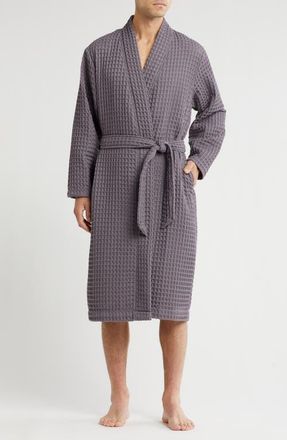Nordstrom Modern Waffle Robe in Grey Excalibur at Nordstrom, Size X-Large