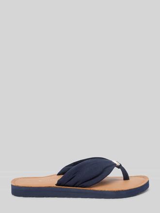 Tommy Hilfiger Zehentrenner mit Logo Applikation in Dunkelblau, Gr&ouml;&szlig;e 36