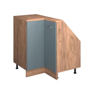 Vicco Armario Para Techo Inclinado Armario De Esquina Rion, Roble Azul-gris-dorado, 75.6 X 81.6 Cm Con 1 Puerta, Vicco