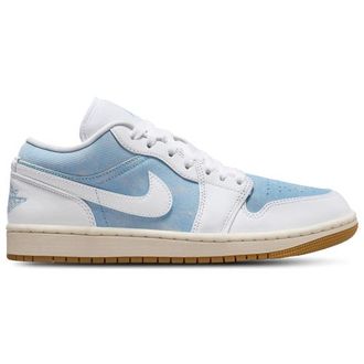 Nike Jordan Womens AJ 1 Low - Basketball Shoes Worn Blue/White/Brown Size 06.5