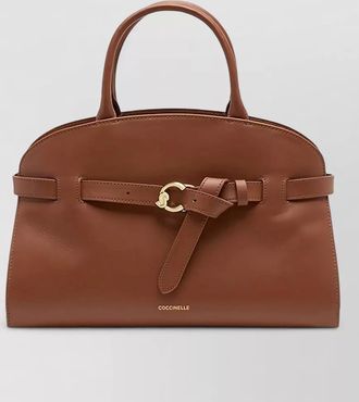 Coccinelle sabine tote bag adjustable strap buckle detail