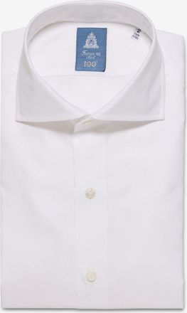 Finamore Popeline-Hemd mit italienischem Kragen