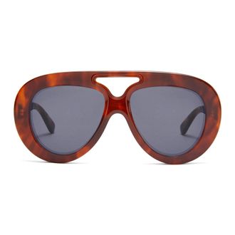 Loewe Accessoires, Dames, Bruin, ONE Size, Curvy Zonnebrillen