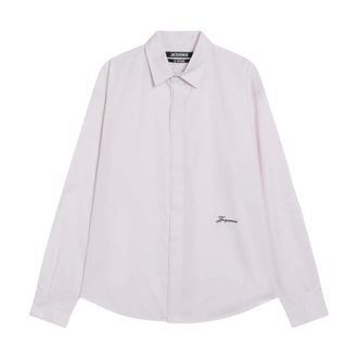Jacquemus Casual Shirts, male, Pink, L, Simon Long Sleeve Shirt