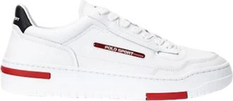 Polo Ralph Lauren Witte Court Ps 300 Leren Sneakers - Heren - Sneakers - Wit - 42 EU - Schoenen