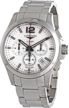 Longines Conquest V.H.P. Perpetual Chronograph Quartz Silver Dial Mens Watch L37174766