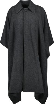 Maison Margiela Elegante wollen jas voor vrouwen - Dames - Shirt Kleedjes - Grijs - 3XS - Wol - Kleedjes