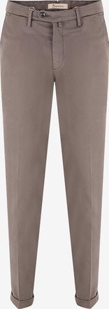 Bsettecento Slim-Fit-Chinohose aus Baumwoll- und Seidenmix