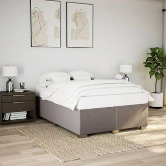 vidaXL Cama Sin Colch&oacute;n Tela Gris Taupe 160x200 Cm Vidaxl