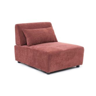 Oviala Sill&oacute;n para sof&aacute; modular respaldo ajustable de 85 cm rojo quemado
