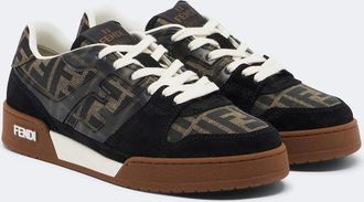 Fendi Zapatillas Fendi Match de jacquard con ante