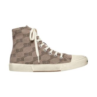 Balenciaga Sneakers, male, Brown, Size: 10 US Monogram Logo Hi-Top Sneakers