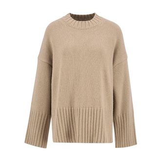 Barbour Sophia Gebreide Trui - Dames - Ronde hals truien - Beige - 2XS - Katoen - Truien & Vesten