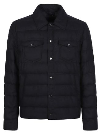 Herno Quilted Wool-Blend Structured Down Jacket