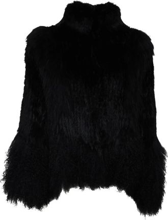 P.A.R.O.S.H. Nepbont & Shearling Jassen - Dames - Jassen - Zwart - M - Nepbont - Jassen