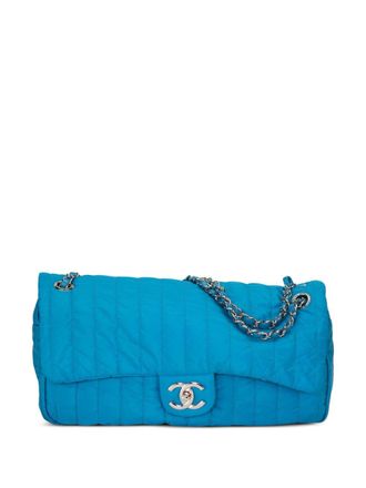Chanel 2012 Classic Flap quilted shoulder bag - Blue