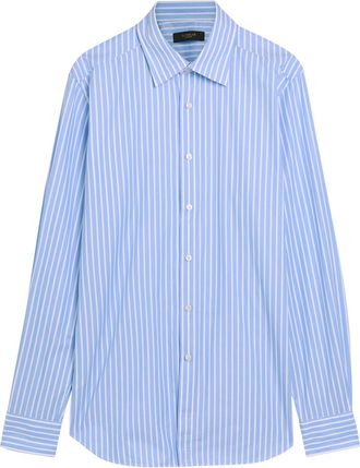 Slowear Striped Cotton-poplin Shirt - Blue - 40 (C15.75 / M)