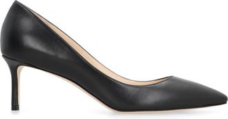 Jimmy Choo London Romy 60 Pumps met puntige neus - Dames - Pumps - Zwart - 40 EU - Leer - Schoenen