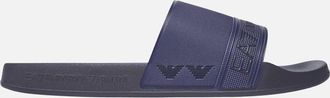 Emporio Armani Mens Tape Logo Navy Slider - Blue - Size: 11