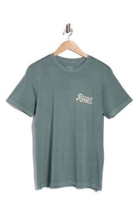 Rvca Pen Script Graphic T-Shirt in Balsam Green at Nordstrom Rack, Size Xx-Large