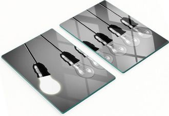 OEM Tablas De Servir De Cristal Para Cocina Con Gr&aacute;ficos, Seis Bombillas, 2x40x52 Cm