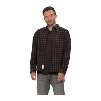 Butcher of Blue Judd Cord Small Check Shirt - Heren - Overhemden - Bruin - Maat: XL Corduroy