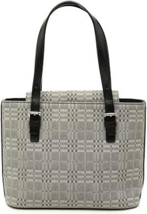 Burberry Borsa Tote Pre-owned in Tela - - Pre-owned - Donna - Grigio - ONE SIZE