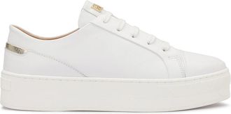 Kazar Leren sneakers met gouden elementen - Dames - Sneakers - Wit - 37 EU - Leer - Schoenen