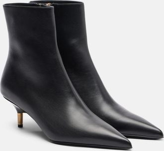 Khaite Bella leather ankle boots