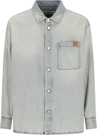 Darkpark Keanu Tencel Patch Pocket Shirt - Heren - Spijkeroverhemden - Blauw - XL - Katoen - Overhemden