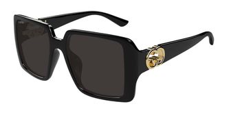 Gucci GG1692SA Asian Fit 001 Womens Sunglasses Black Size 54