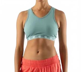 Rabbit Womens Utilibra-Vo Running Sports Bra In Oil Teal/light Green