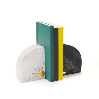 Matr Boomie Indukala Sun and Moon Marble Bookends in Multicolor at Nordstrom