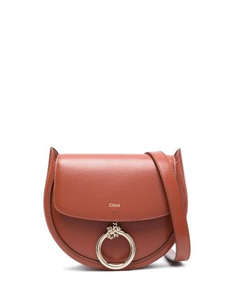 Chlo&eacute; small Arlene leather crossbody bag - Brown