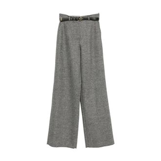 Max Mara Dames, Broeken, Grijs, Maat: M