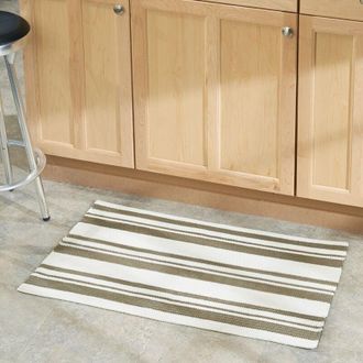 InterDesign Interdesign - iDesign Ellis Tappetino a Maglia, Plastica, Beige, 53x86x0.25 cm