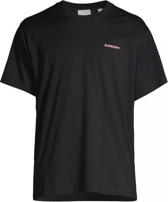 Burberry Mens Branded Back Logo Black T-Shirt Cotton - Size X-Small