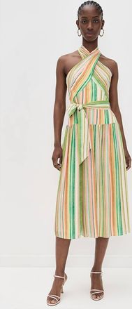 Shoshanna Florentine Midi Dress In Multi