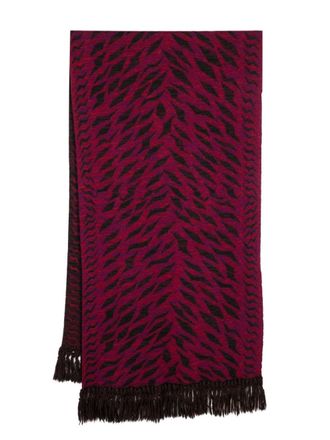 VIP価格.Saint Laurent SCIARPA IN MISTO LANA CON FRANGE SAINT LAURENT - Ampia sciarpa con monogramma YSL | Leam Roma