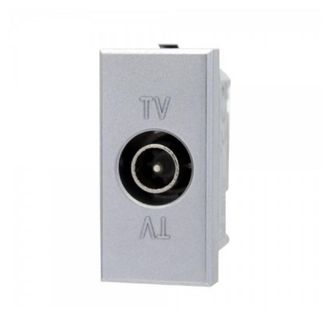 Trade Shop Trade Shop - Presa Tv Connettore Passante Maschio Silver Compatibile Bticino Axolute