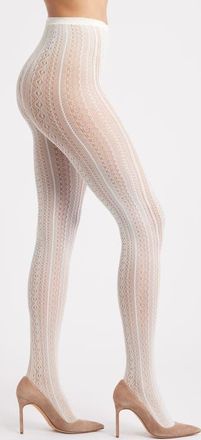 High Heel Jungle Sweet Lace Tights in Ivory at Nordstrom