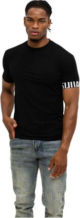Dsquared2 Tops, Heren, Zwart, S, Katoen, T-shirt met ronde hals
