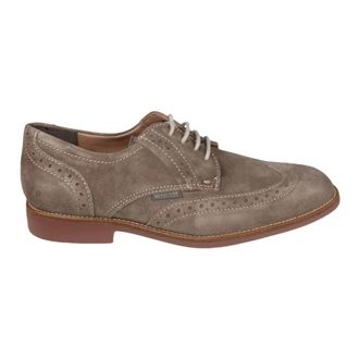 Mephisto Donker Taupe Su&egrave;de Veterschoen - Heren - Veterschoenen - Beige - 40 EU - Su&egrave;de - Schoenen