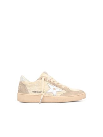 Golden Goose Beige Ball Star Crochet Fabric Sneakers