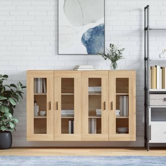 vidaXL Vidaxl - Armarios De Pared 2 Uds Madera De Ingenier&iacute;a Roble Sonoma